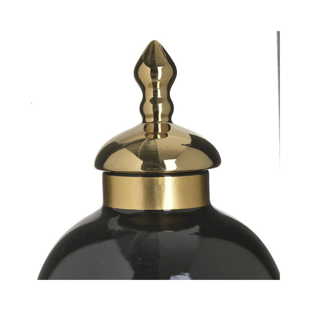 Vaza, Inart, Ceramica, Negru-auriu, 16x42 cm - Victoria home deco