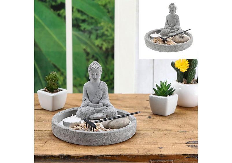 Gradina Zen cu Buddha, set relaxare, 18x13x18 cm - Victoria home deco