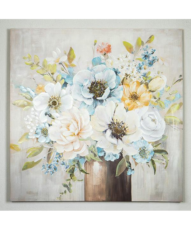 Tablou canvas, model floral, 100x100 cm