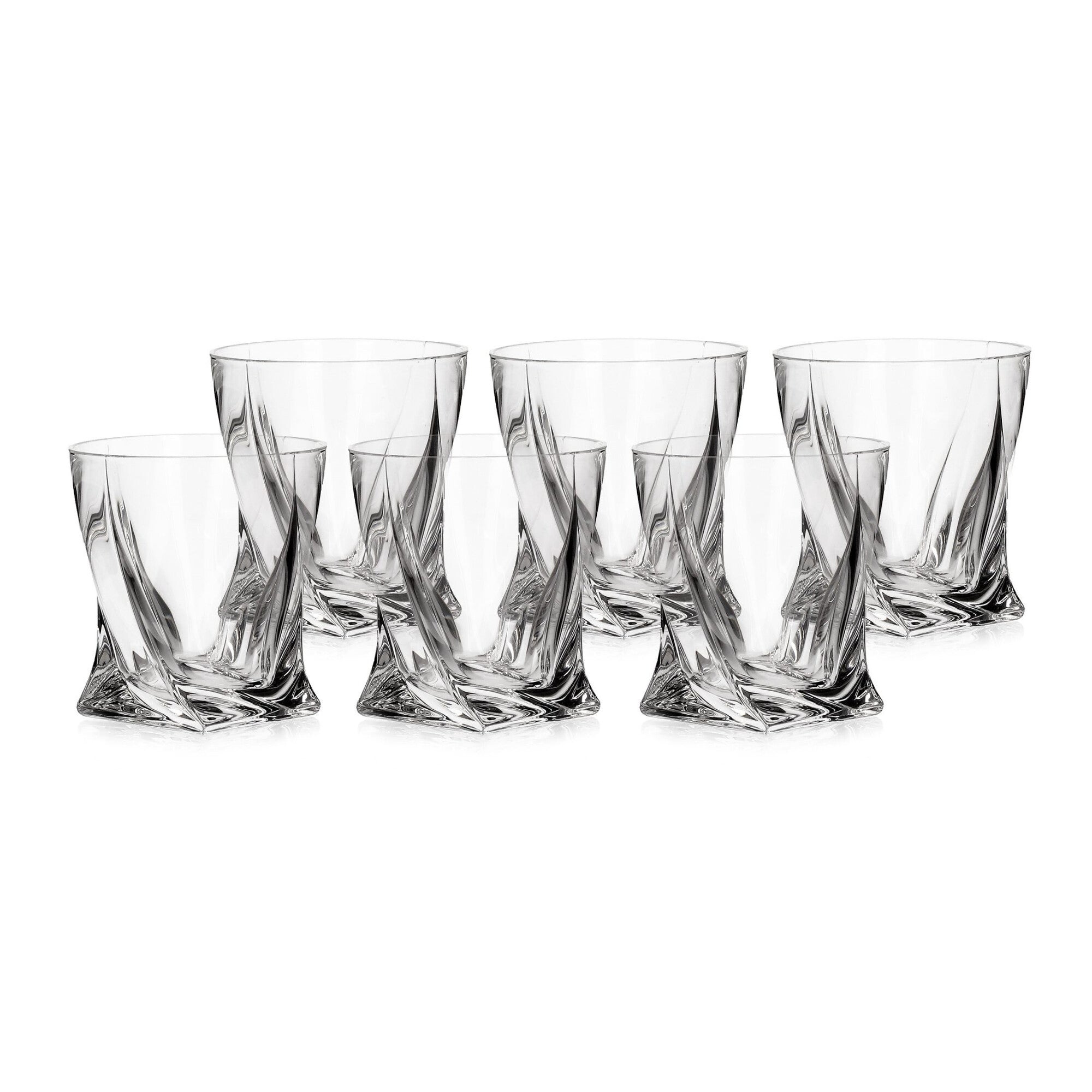 Set 6 pahare de whisky Crystalite Bohemia QUADRO, 340 ml, Transparent - Victoria home deco