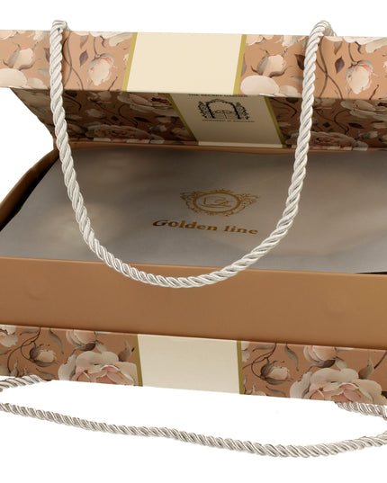 Set 2 cesti espresso cu farfurioare English Roses Cream, Golden Line, 90 ml - Victoria home deco