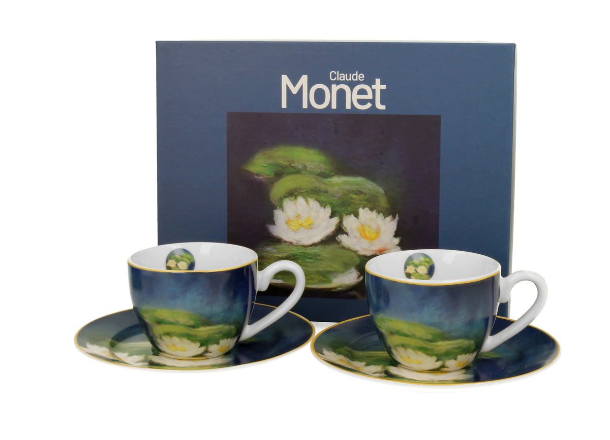 Set de 2 cesti si farfurie espressmlo, Nuferi, 110