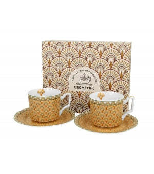 Set 2 cesti espresso, Duo Solis, cu fafurii, 120 ml - Victoria home deco