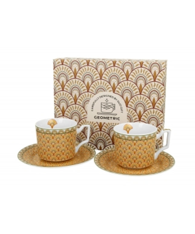 Set 2 cesti espresso, Duo Solis, cu fafurii, 120 ml - Victoria home deco