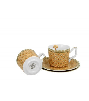 Set 2 cesti espresso, Duo Solis, cu fafurii, 120 ml - Victoria home deco