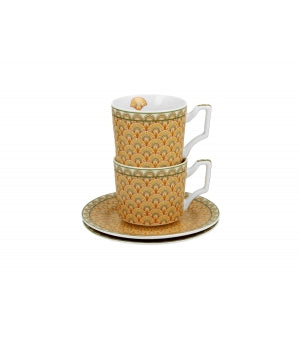 Set 2 cesti espresso, Duo Solis, cu fafurii, 120 ml - Victoria home deco