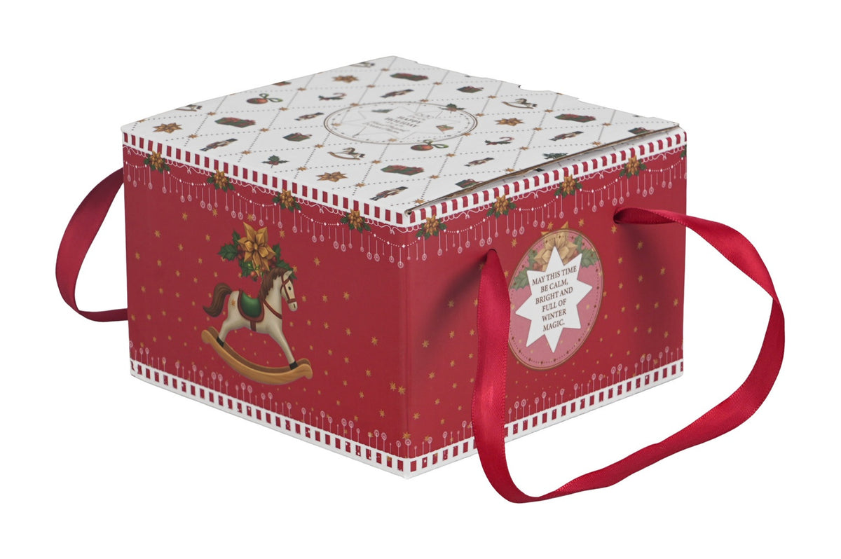 Set 2 cesti espresso cu farfurii Duo Gift, Ornament Joy, 110 ml