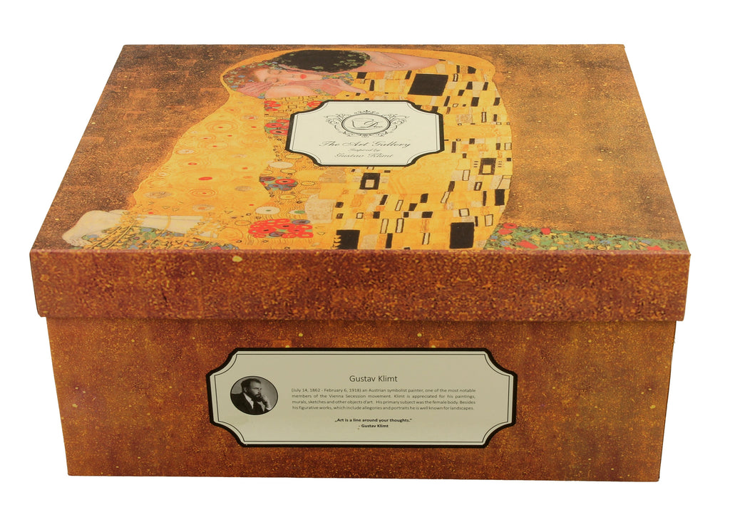 Set  cesti de lux cu farfurii THE KISS CLASSIC inspirat de Klimt, 270 ml - Victoria home deco