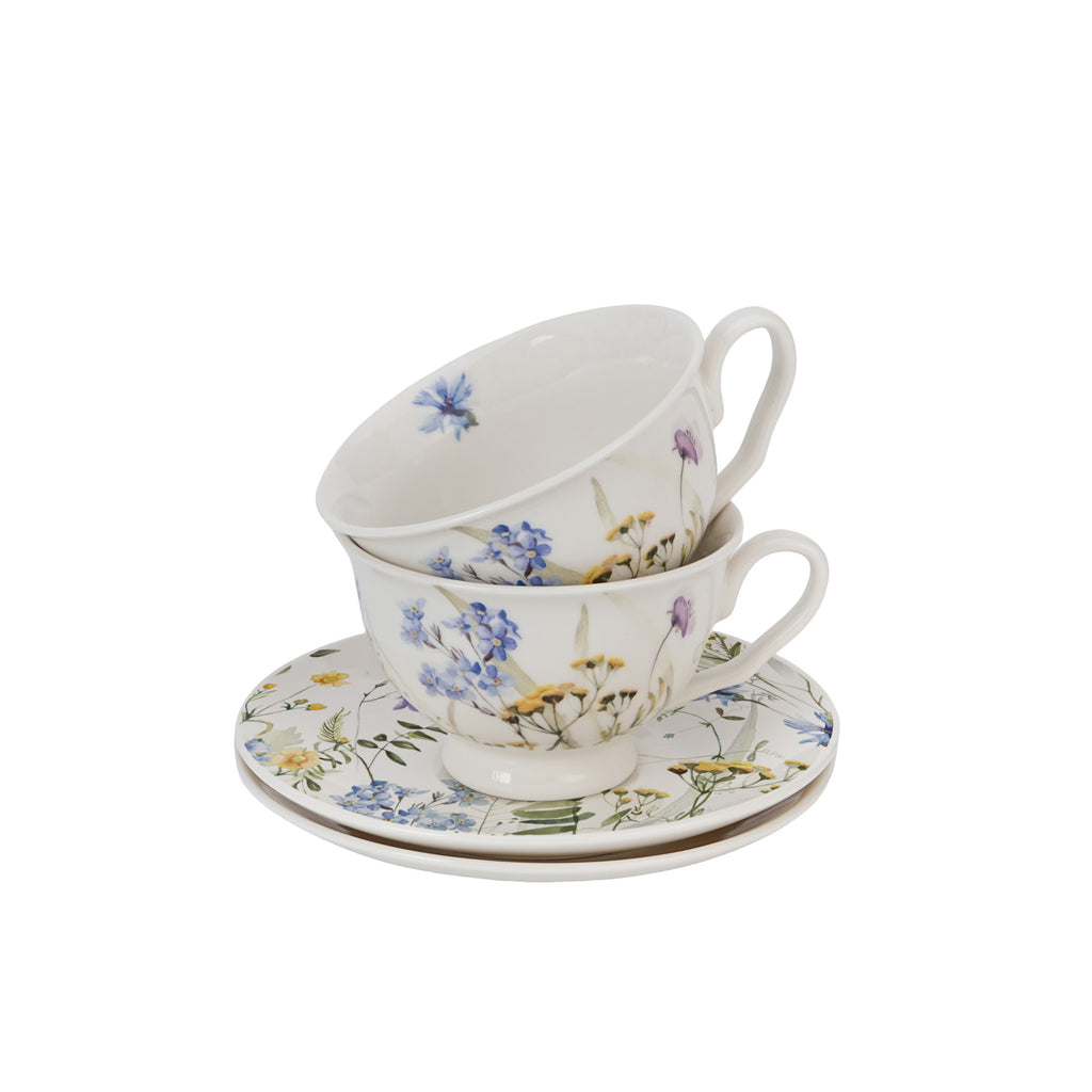 Set de 2 cesti si farfurii, Melody, 250 ml