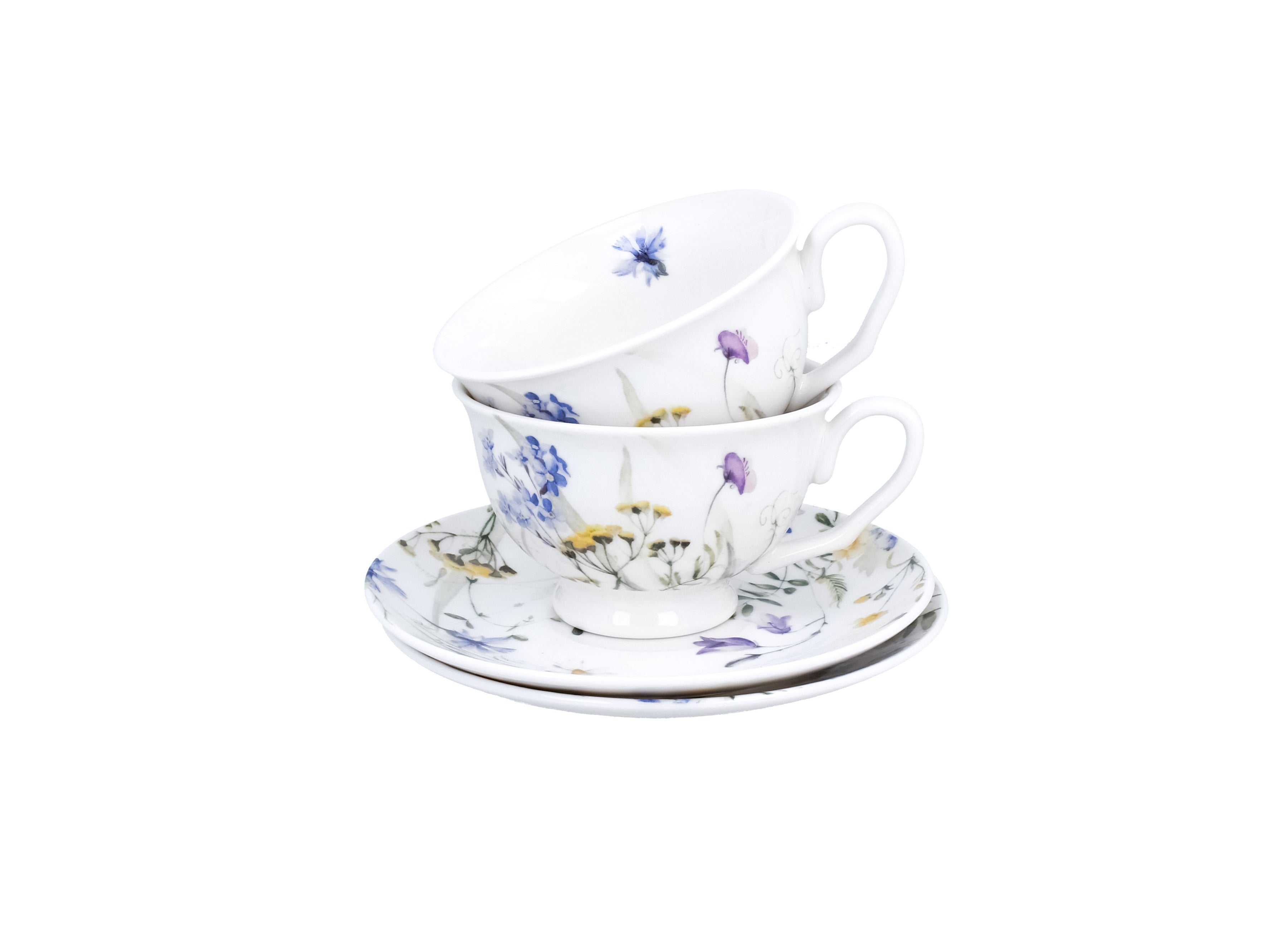 Un set de două cești și farfurioare  MELODY  royal din seria Royal Flowers,250 ml