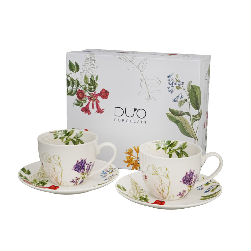 Set 2 cesti espresso cu farfurii, Culorile Naturii, 110 ml