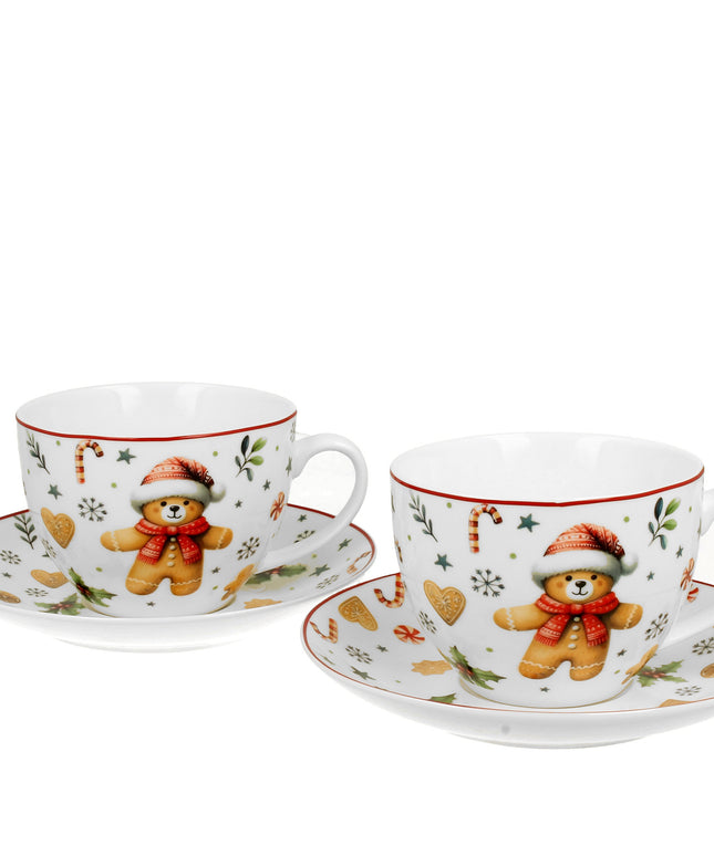Set doua cesti si farfurii Christmas Cuties,270ML - Victoria home deco