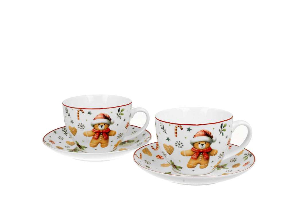 Set doua cesti si farfurii Christmas Cuties,270ML - Victoria home deco