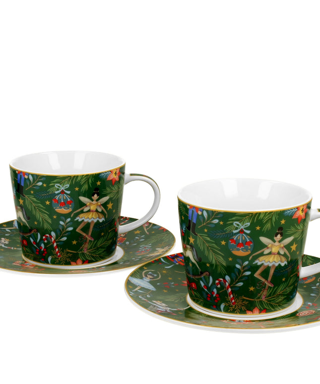 Set  doua cesti si farfurii Christmas Spirit,250ML - Victoria home deco