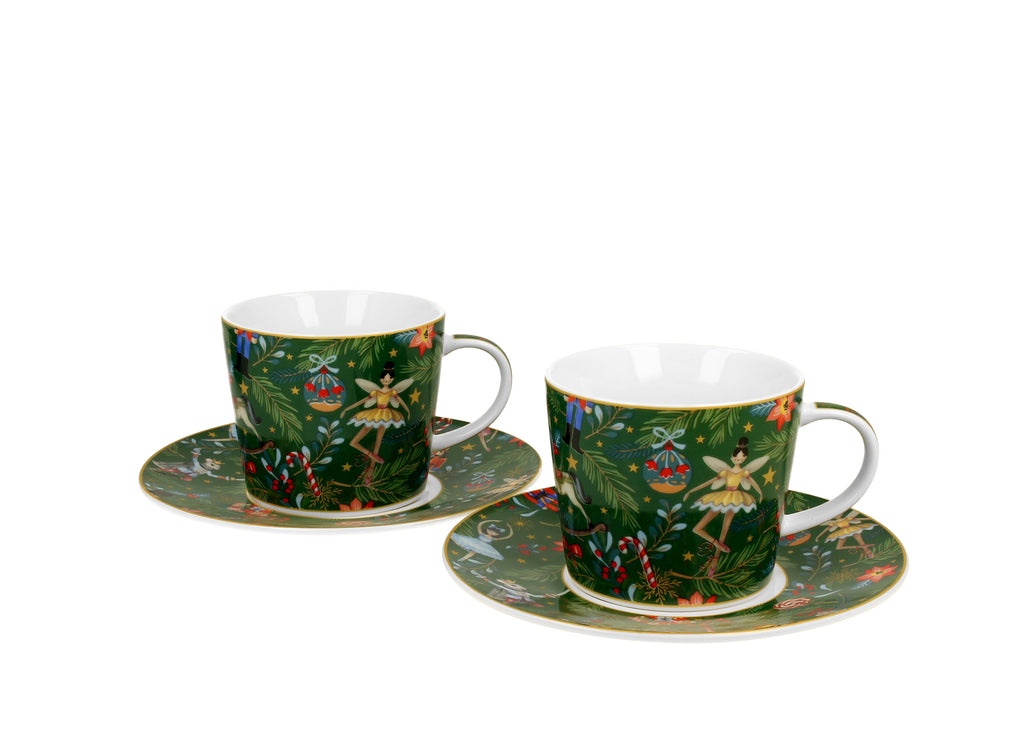 Set  doua cesti si farfurii Christmas Spirit,250ML - Victoria home deco