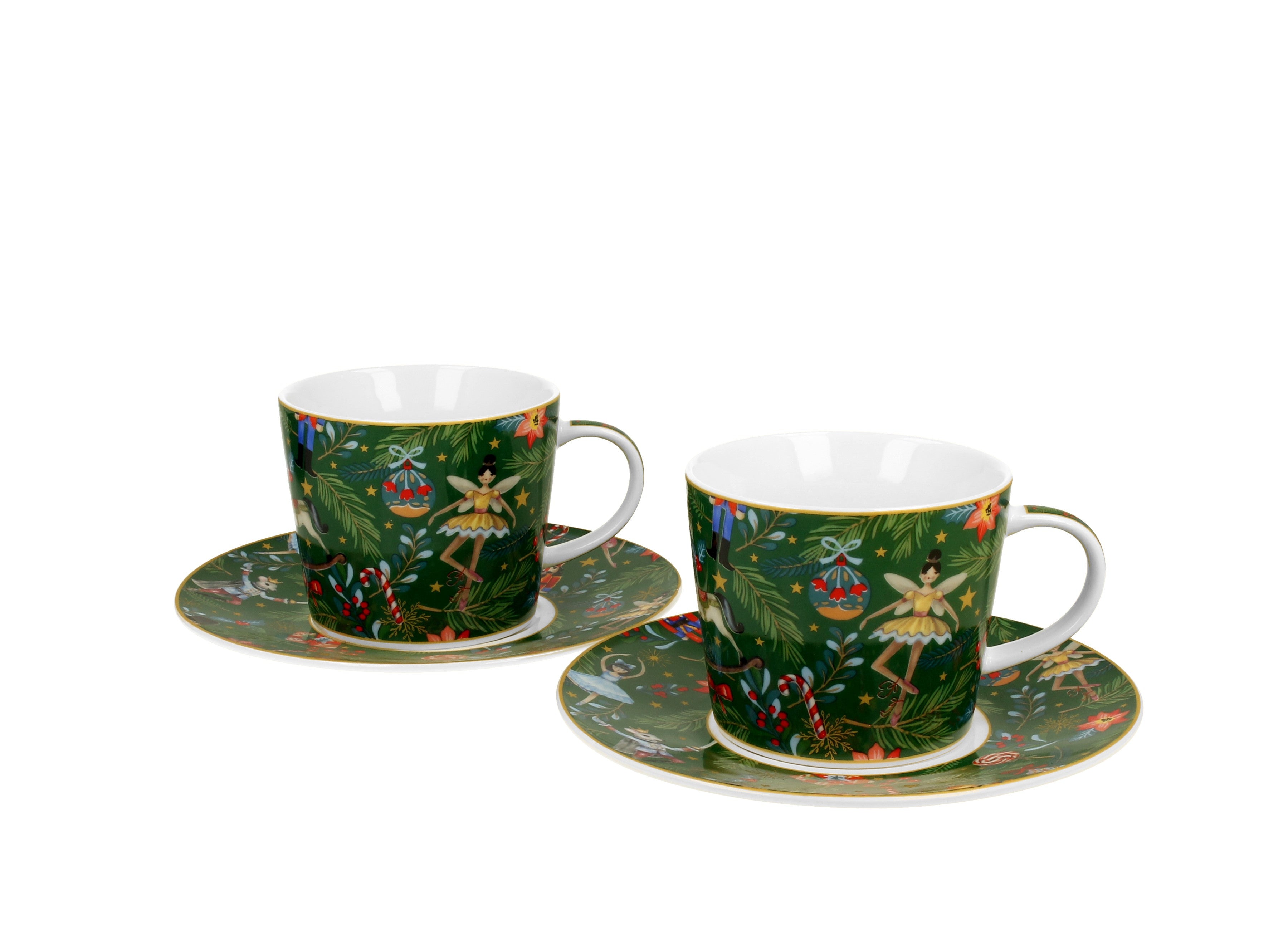 Set  doua cesti si farfurii Christmas Spirit,250ML - Victoria home deco