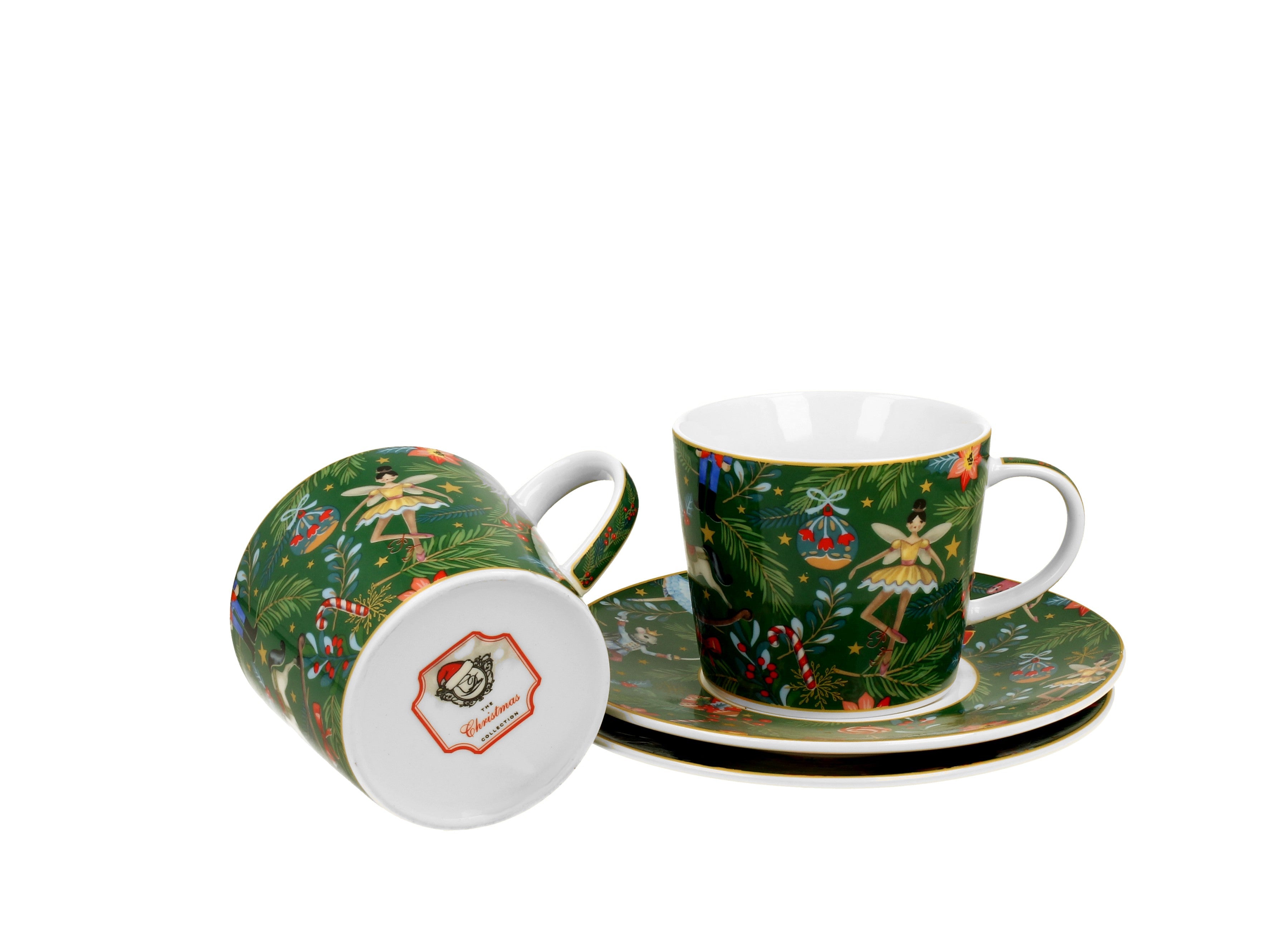 Set  doua cesti si farfurii Christmas Spirit,250ML - Victoria home deco