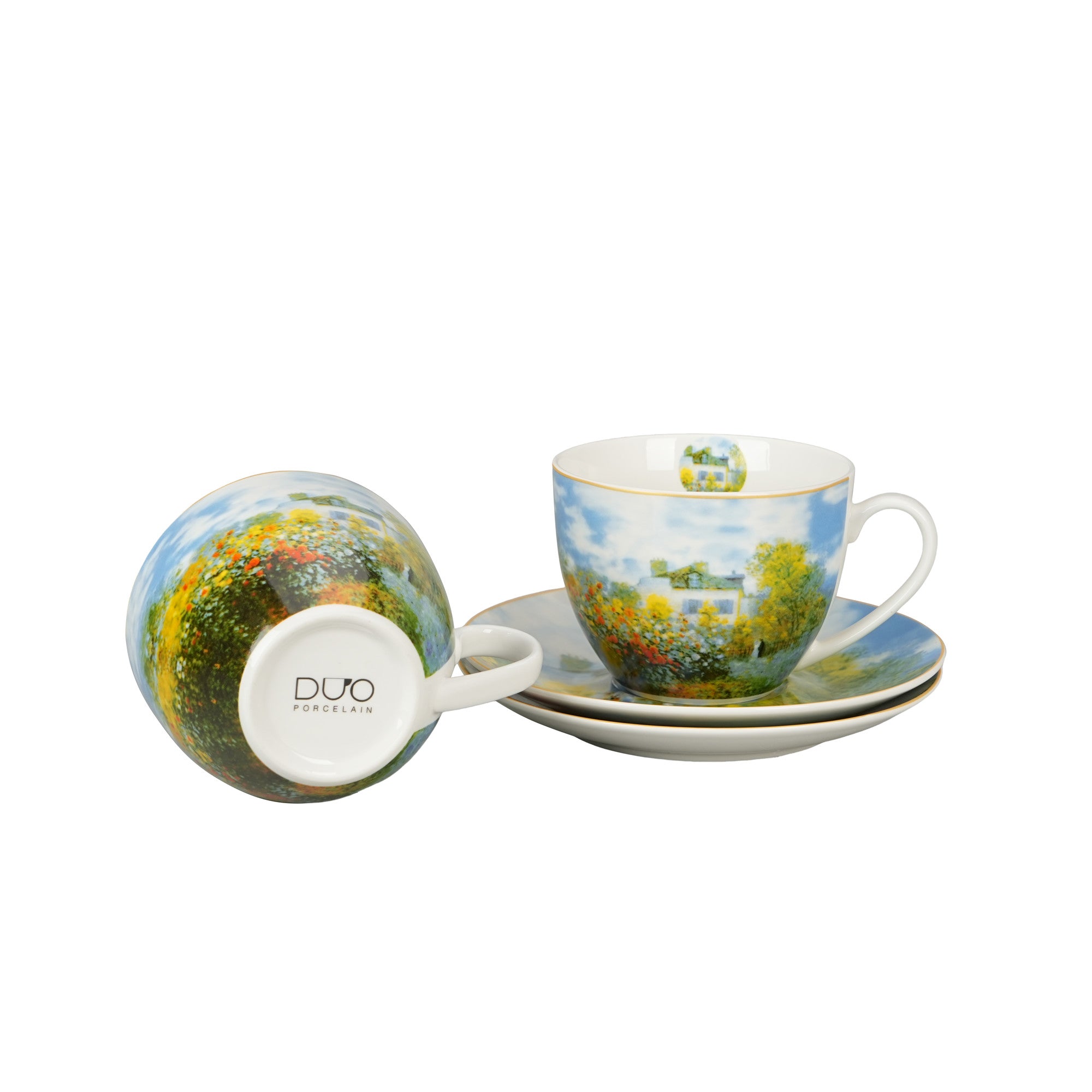 Set 2 cesti si farfurioare Gradina de la Argenteuil, inspirata de C. Monet, 270 ml