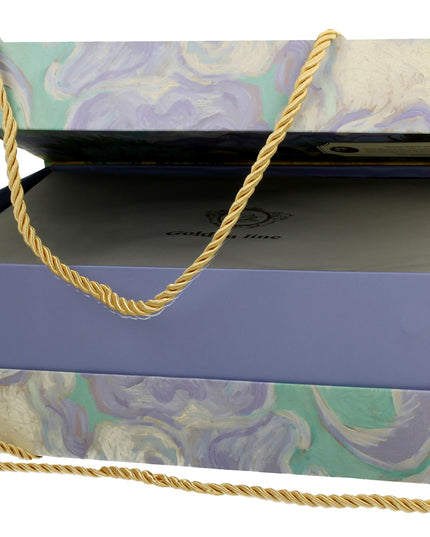 Set 2 cesti si farfurioare Weat Filed, inspirate de Van Gogh - Golden Line, 250 ml - Victoria home deco