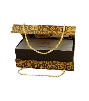 Set 2 cani regale Kiss-Brown inspirate de Klimt - Golden Line, 380 ml - Victoria home deco