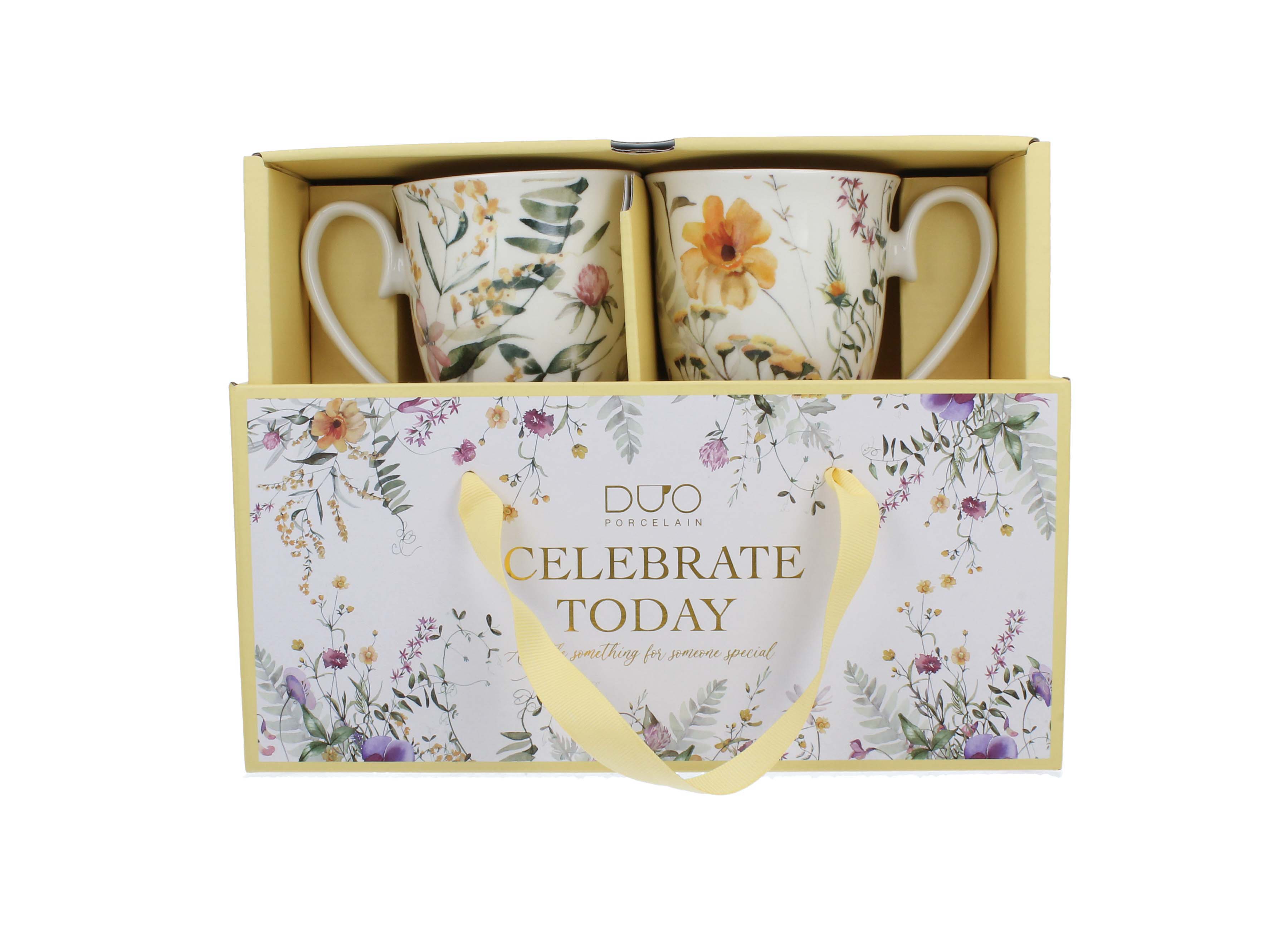 Un set de două căni regale PANSY  din seria Royal Flowers , 340  ml