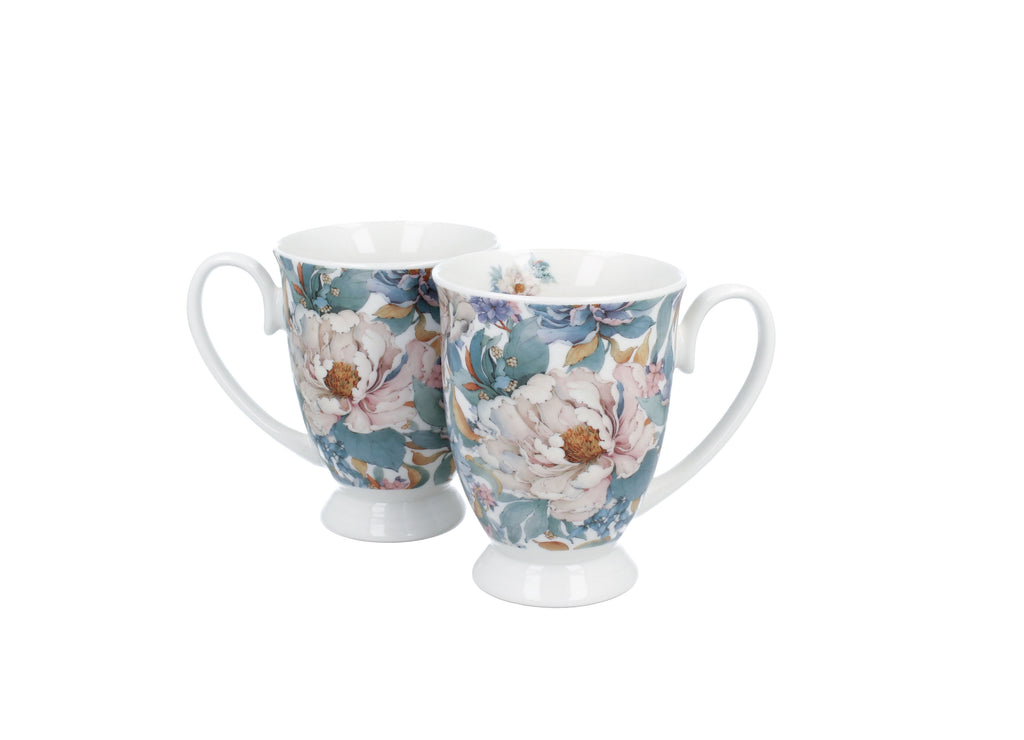 Un set de două căni regale PEONY WHITE  din seria Royal Flowers,340 ml
