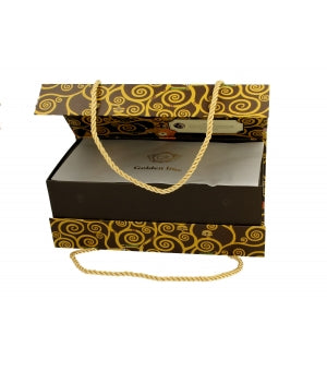 Set 2 cani regale Copacul vietii, inspirate de Klimt - Golden Line, 380 ml - Victoria home deco