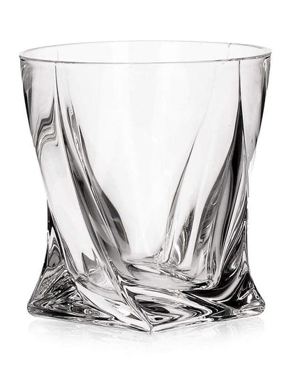 Set 6 pahare de whisky Crystalite Bohemia QUADRO, 340 ml, Transparent - Victoria home deco
