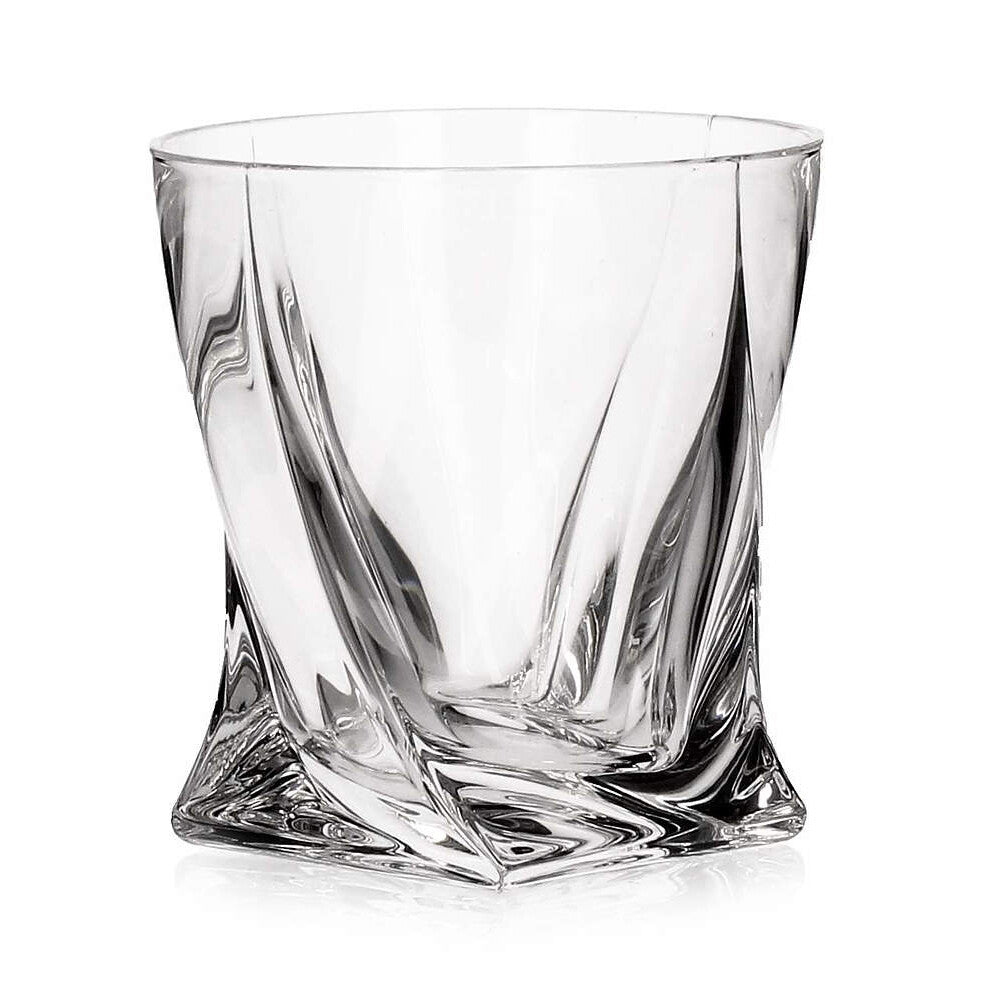 Set 6 pahare de whisky Crystalite Bohemia QUADRO, 340 ml, Transparent - Victoria home deco