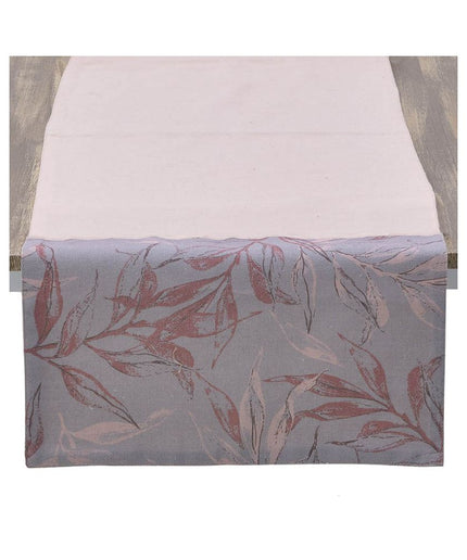 Napron pentru masa Inart, Gri/roz, 40x140 cm - Victoria home deco