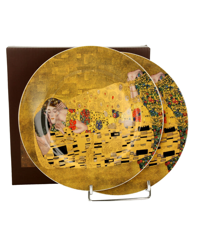 Set 2 farfurii pentru desert, The Kiss Clasic, inspirat de Klimt, 19 cm