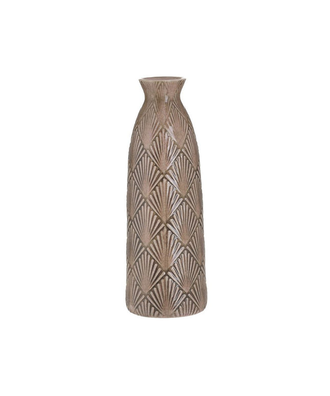 Vaza ceramica, roz antic/maro, 10x29 cm - Victoria home deco