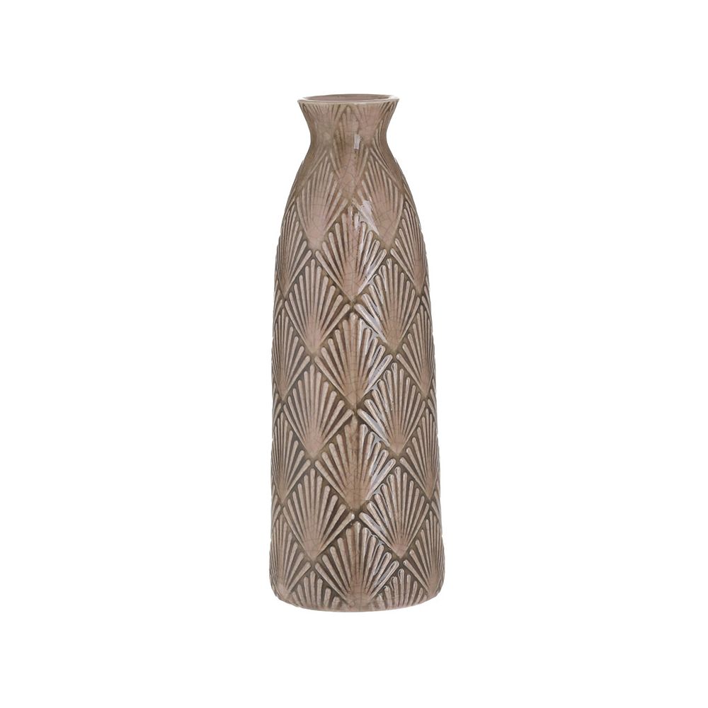 Vaza ceramica, roz antic/maro, 10x29 cm - Victoria home deco