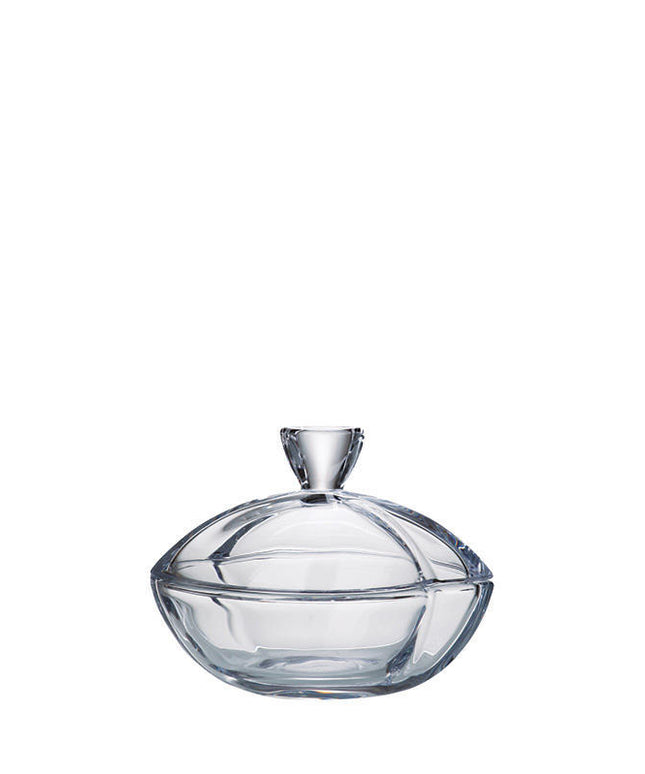 Bomboniera din cristalit cu capac ,Smile 180mm, Bohemia - Victoria home deco