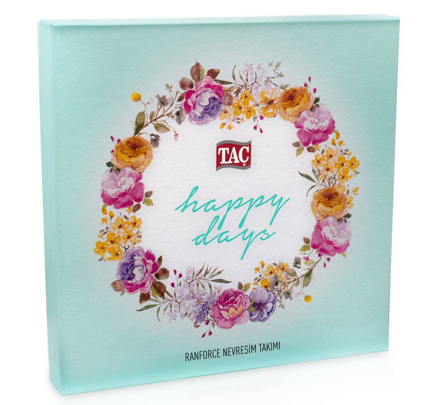Lenjerie de pat dublu, bumbac 100% ranforce, 240x260 cm, 4 piese, TAC, April Verde - Victoria home deco