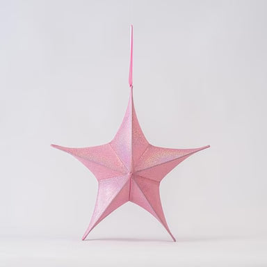 Decoratiune de Craciun, Stea Iridescent, Roz 40cm, EUROLAMP