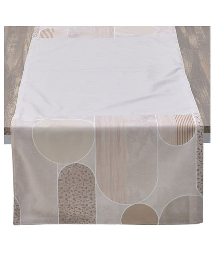Napron pentru masa Inart, Bej/Maro, 40x140 cm - Victoria home deco