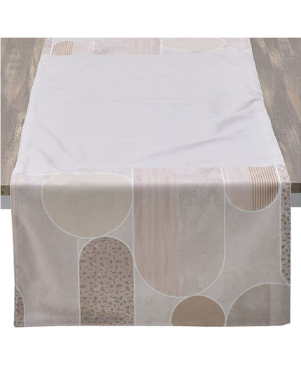 Napron pentru masa Inart, Bej/Maro, 40x140 cm - Victoria home deco