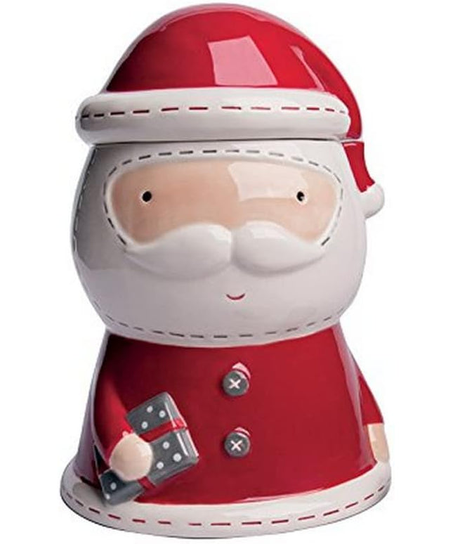 Borcan ceramic prajituri, Excelsa, Santa Claus, cu capac, de Craciun, 25x43 cm - Victoria home deco