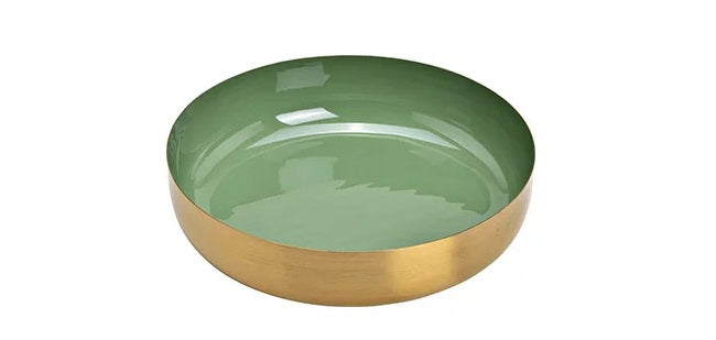 Set 2 boluri decorative, metalice, verzi, 22x5 cm - Victoria home deco