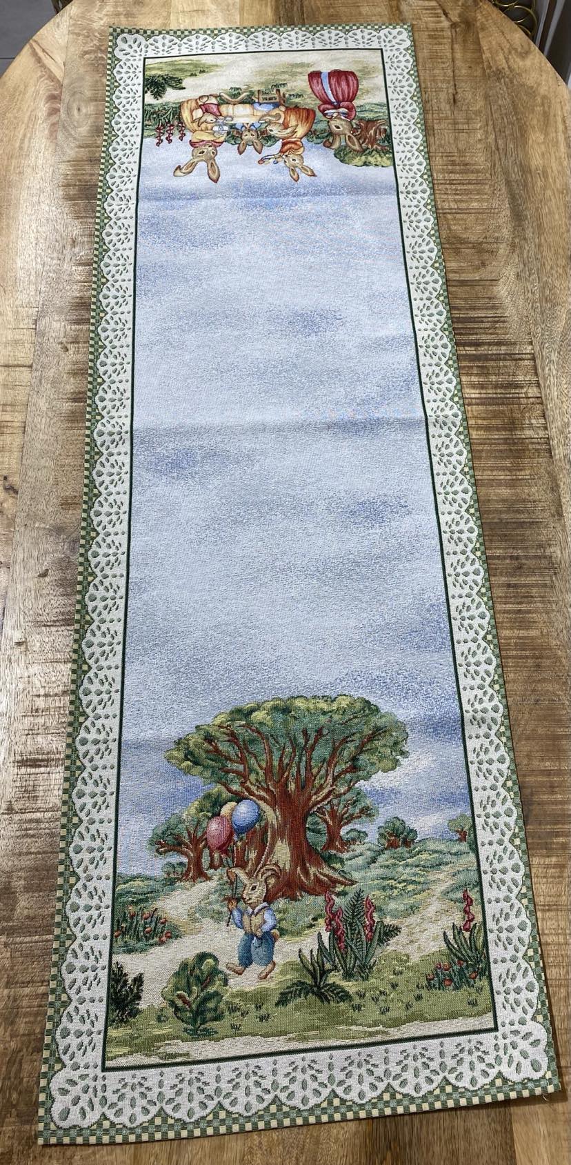 Napron decorativ de Paste cu iepurasi 40x140 cm - Victoria home deco