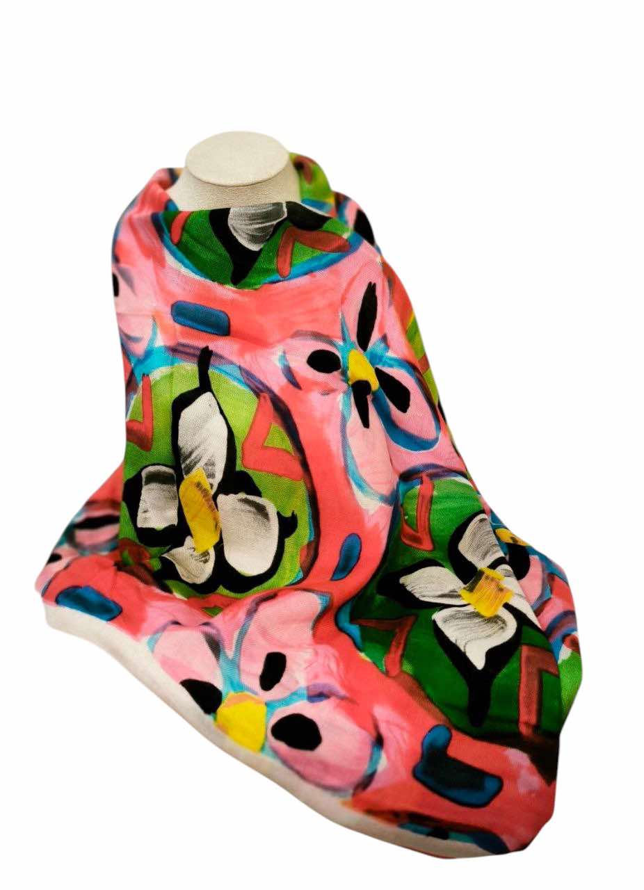 Esarfa multicoloră 50% bumbac, 50% vâscoză, 90x180 cm – Confort și stil pentru orice ocazie