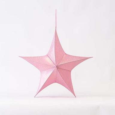 Decoratiune de Craciun, Stea Iridescent, Roz, 65 cm, EUROLAMP