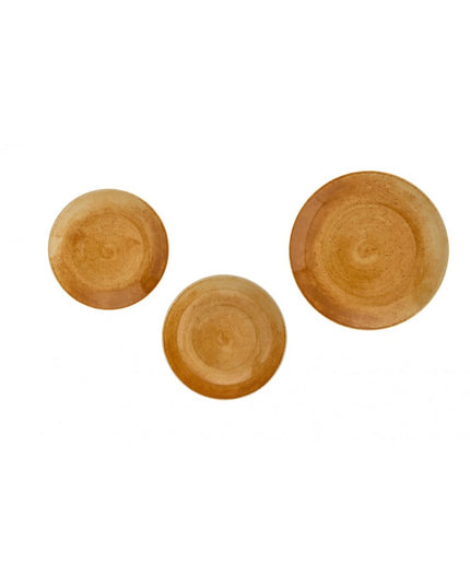 Serviciu de masa 18 piese, Essential Amber, Brandani, portelan, ambra - Victoria home deco