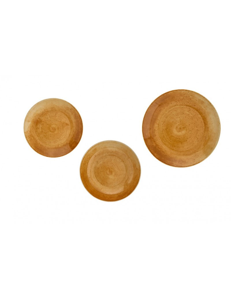 Serviciu de masa 18 piese, Essential Amber, Brandani, portelan, ambra - Victoria home deco