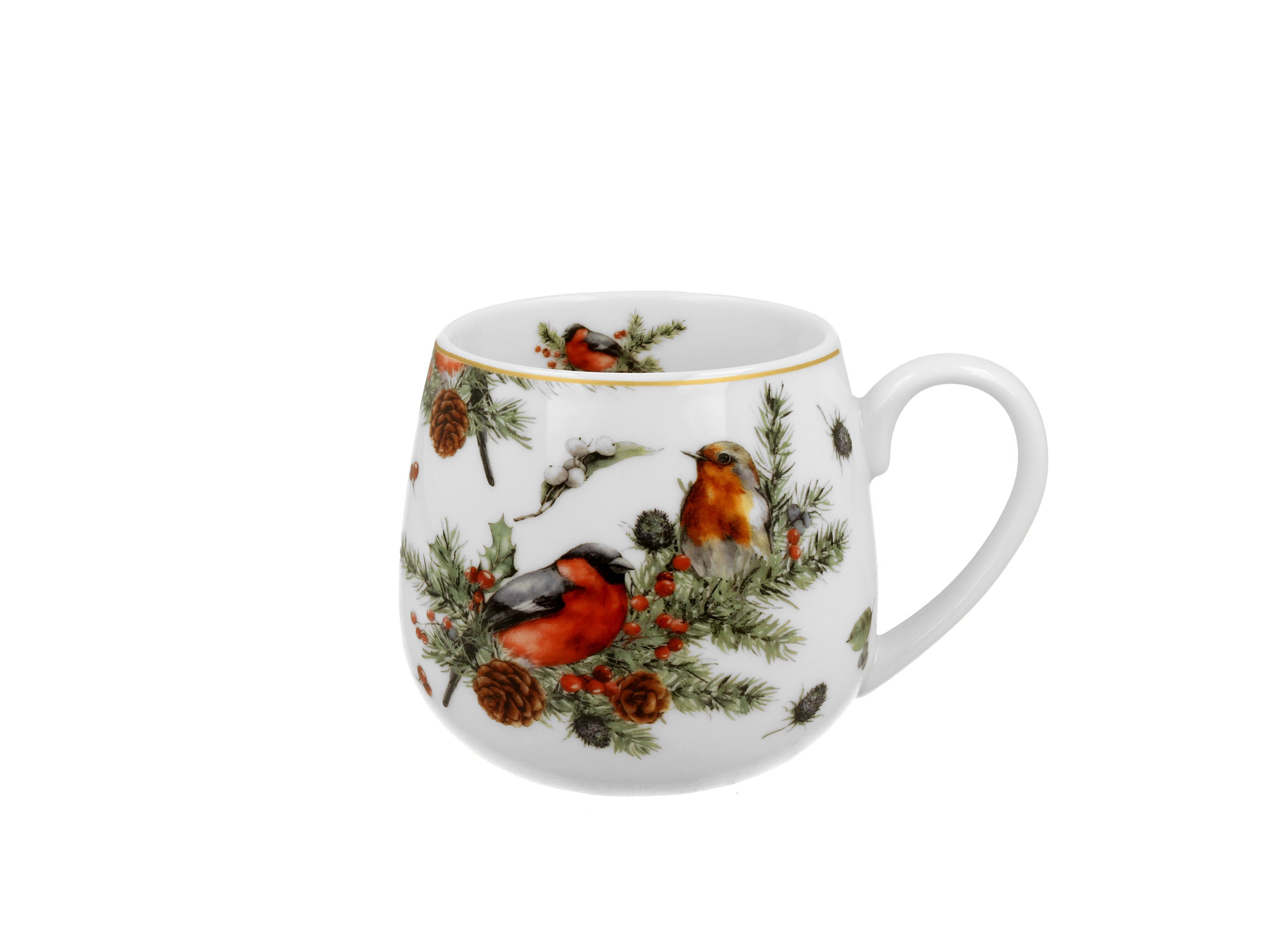 Cana, Duo, 430 ml, design Pasari de Craciun, multicolora - Victoria home deco