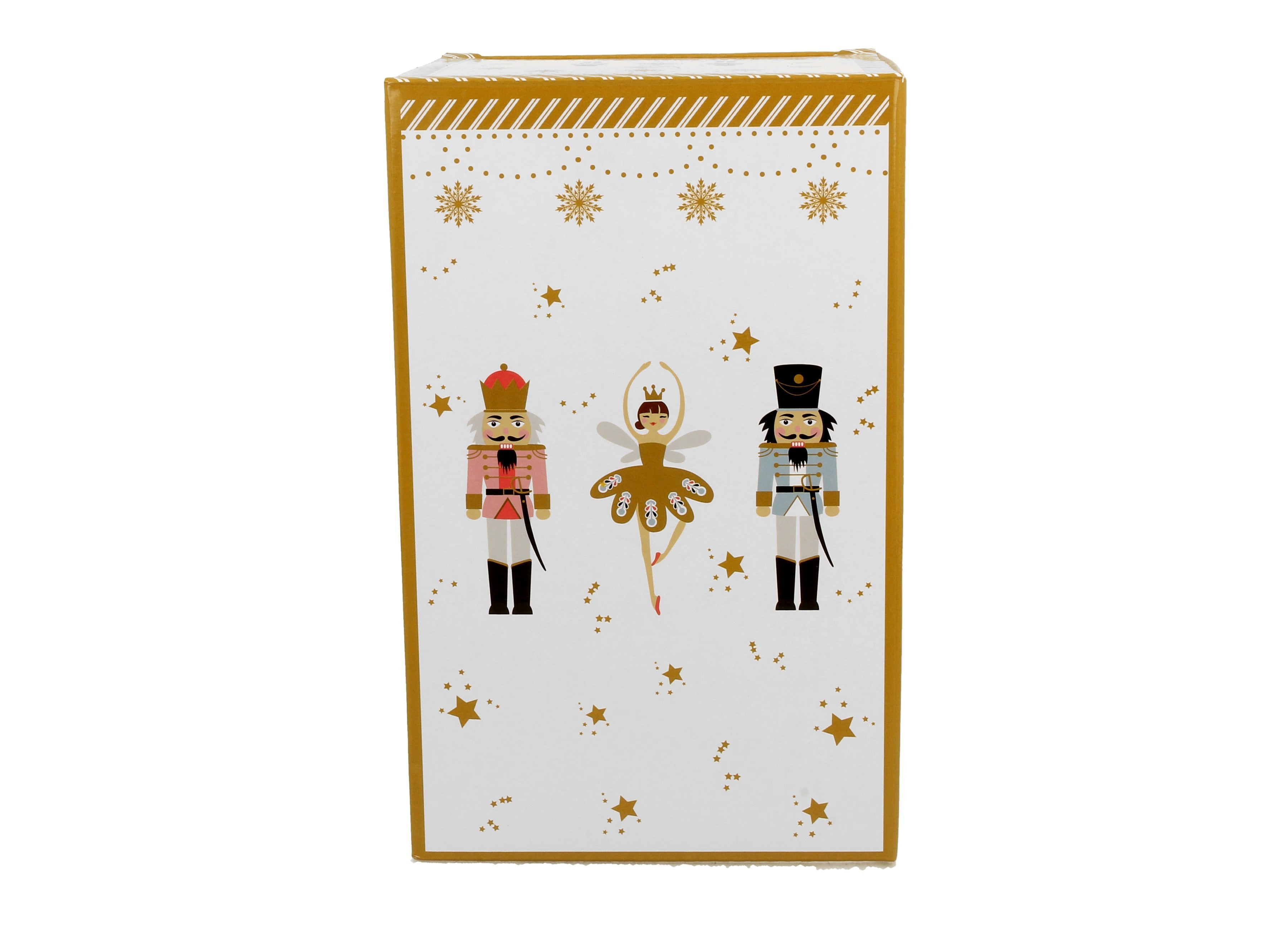 Borcan pentru prajituri, cu capac, design balerina de Craciun, 800 ml - Victoria home deco