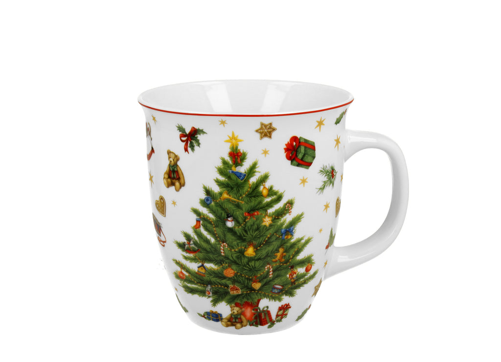 Cana din portelan, design bradut impodobit, 650 ml - Victoria home deco