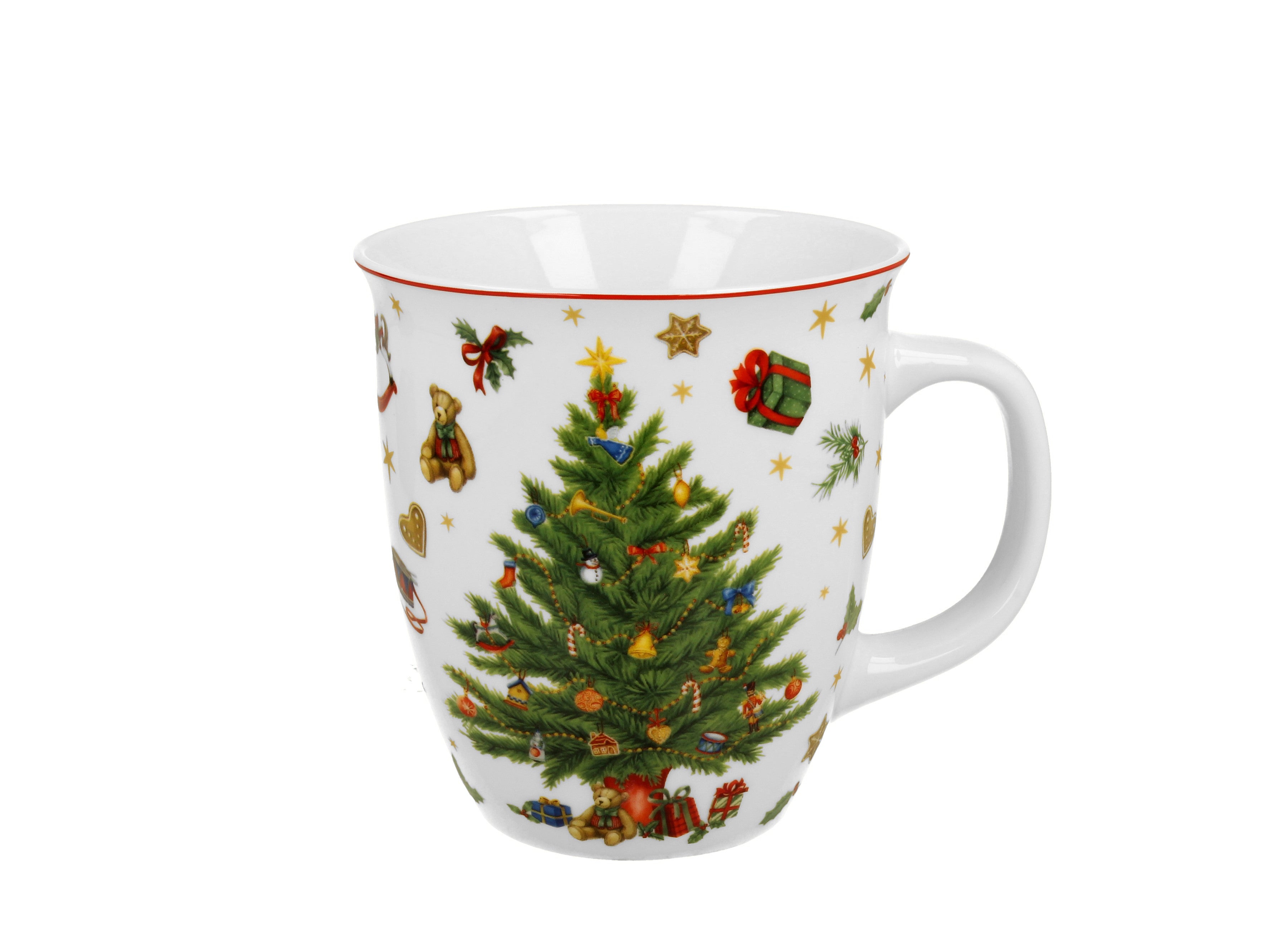 Cana din portelan, design bradut impodobit, 650 ml - Victoria home deco