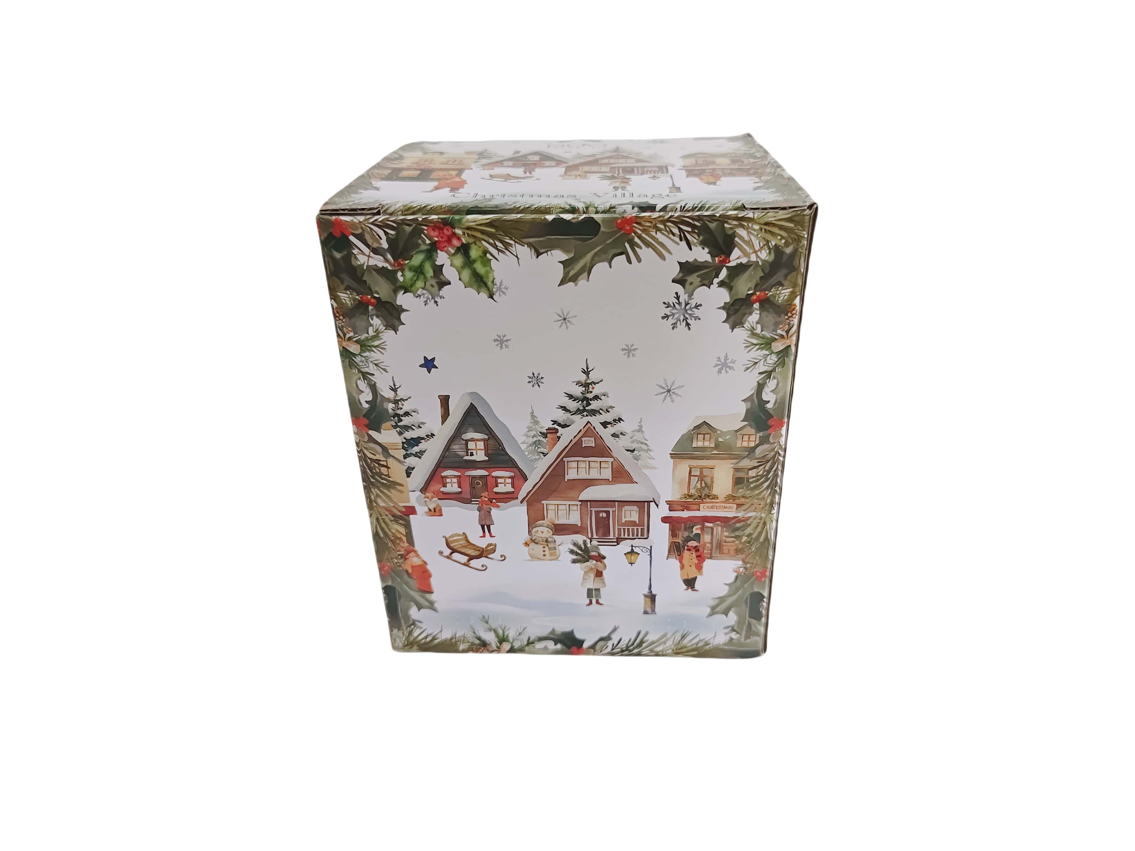 Cana cu infuzor pentru ceai, design Christams Village, 360 ml